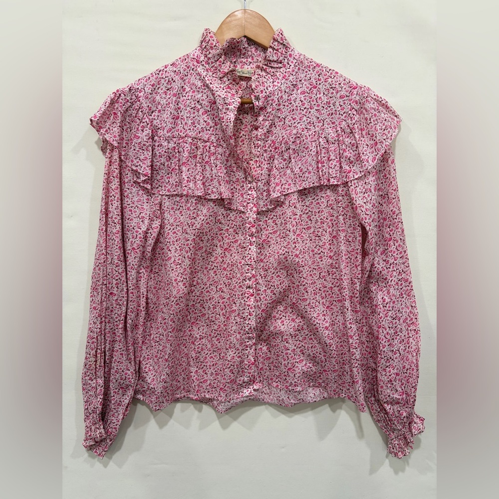 Love Shack Fancy Floral Ruffle Top - Size M